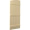 Ekena Millwork Americraft 6-Board (3 Batten) Wood Joined Board-n-Batten Shutters w/Ellipt Top, ARW401BE621X77NTH, PR ARW401BE621X77NTH - alternate 3